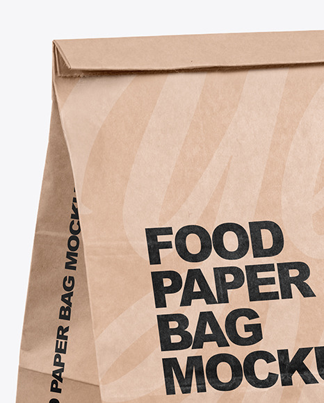 Download Kraft Paper Food Bag Mockup In Bag Sack Mockups On Yellow Images Object Mockups