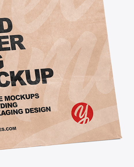 Kraft Paper Food Bag Mockup PSD #6