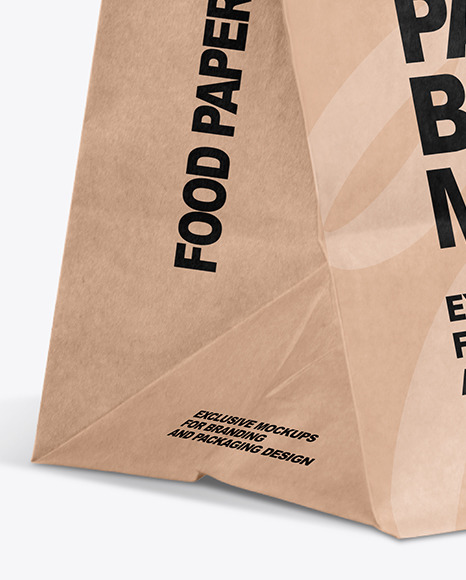 Download Kraft Paper Food Bag Mockup In Bag Sack Mockups On Yellow Images Object Mockups