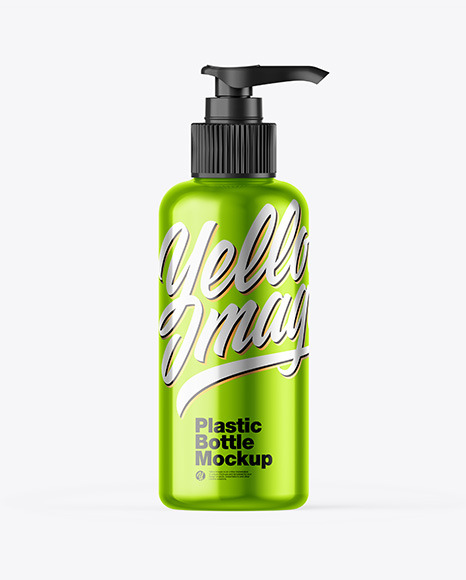 Metallic Sanitizer Bottle w/ Closed Pump Mockup