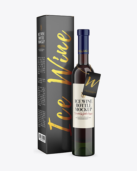 Download Green Glass Red Wine Bottle With Box Mockup In Bottle Mockups On Yellow Images Object Mockups