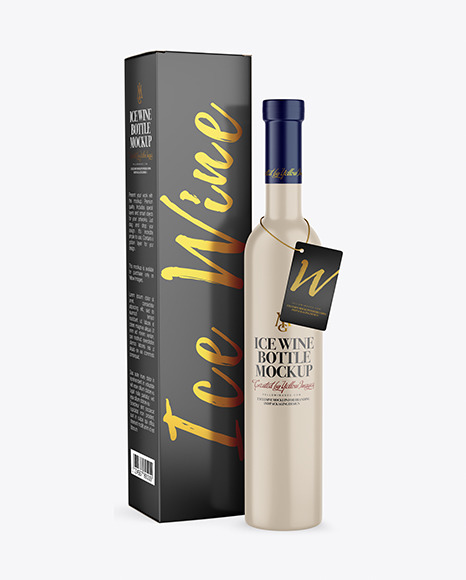 Ceramic Wine Bottle With Box Mockup PSD #2