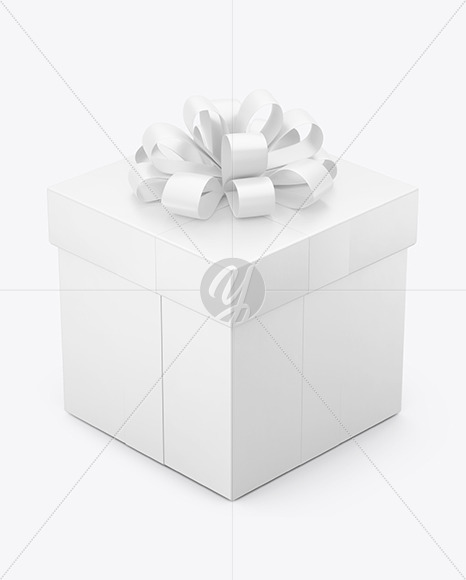 Matte Gift Box Mockup In Box Mockups On Yellow Images Object Mockups