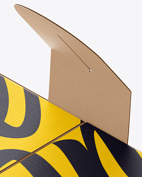 Carton Paper Pizza Box With Handles Mockup PSD #5