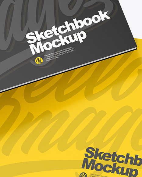 Two Sketchbooks Mockup PSD #1
