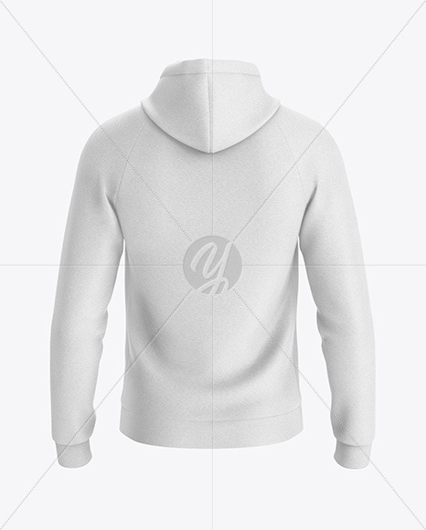 Heather Hoodie Mockup Back View In Apparel Mockups On Yellow Images Object Mockups