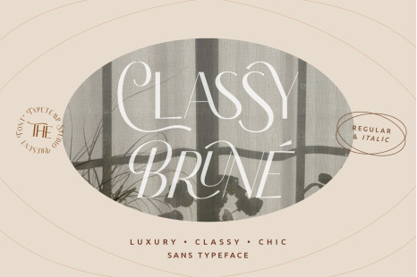 Classy Brune Sans Serif Typeface
