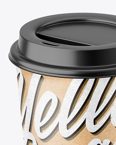 Kraft Paper Coffee Cup Mockup PSD #1