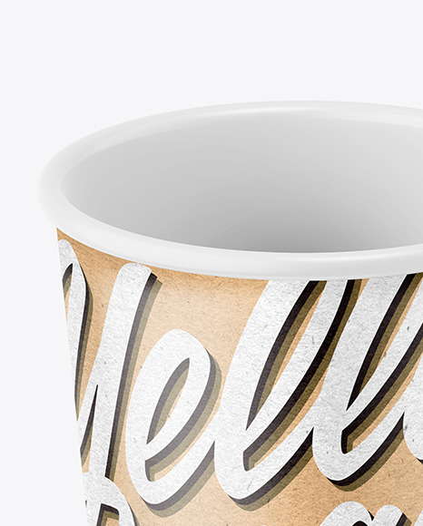 Kraft Paper Coffee Cup Mockup PSD #6
