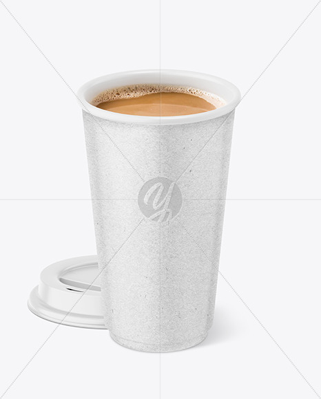 Kraft Paper Coffee Cup Mockup PSD #3