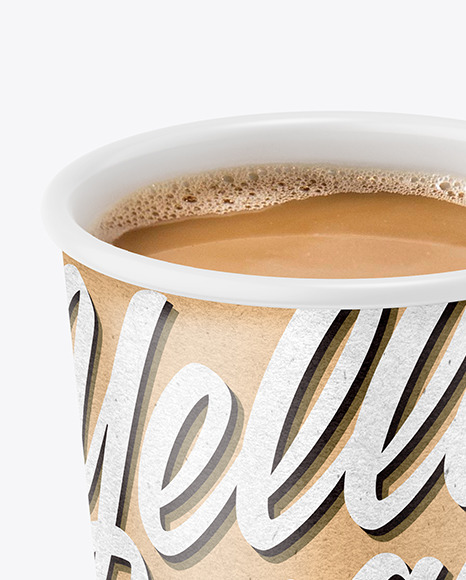 Kraft Paper Coffee Cup Mockup PSD #2