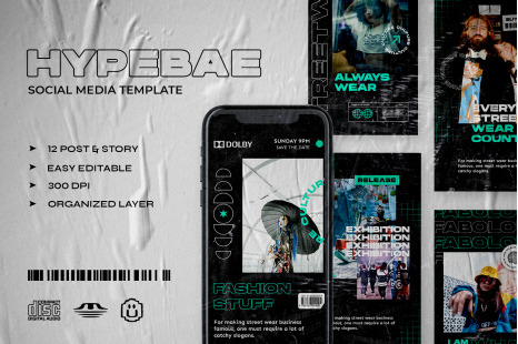 Hypebae - Instagram Stories &amp; Post Template