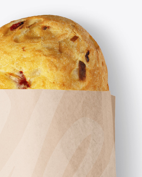 Kraft Package with Bread Mockup PSD #2