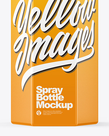 Glossy Spray Bottle Mockup PSD #1