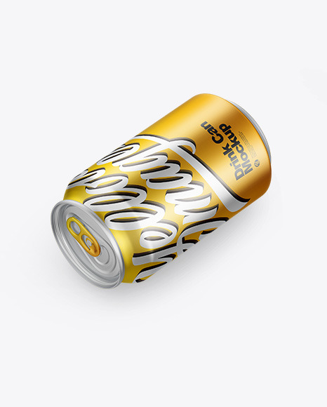 Matte Metallic Drink Can Mockup