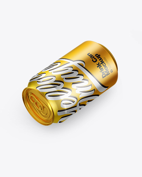Matte Metallic Drink Can Mockup PSD #2
