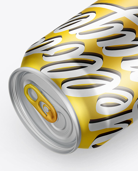 Matte Metallic Drink Can Mockup PSD #1