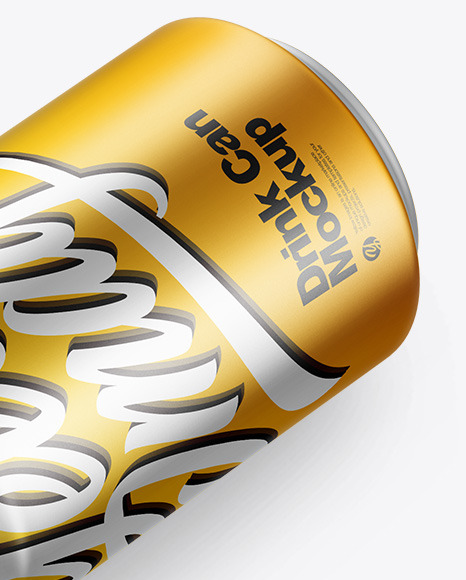 Matte Metallic Drink Can Mockup PSD #6
