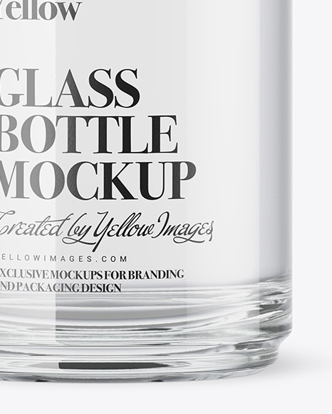 Clear Glass Bottle Mockup PSD #1