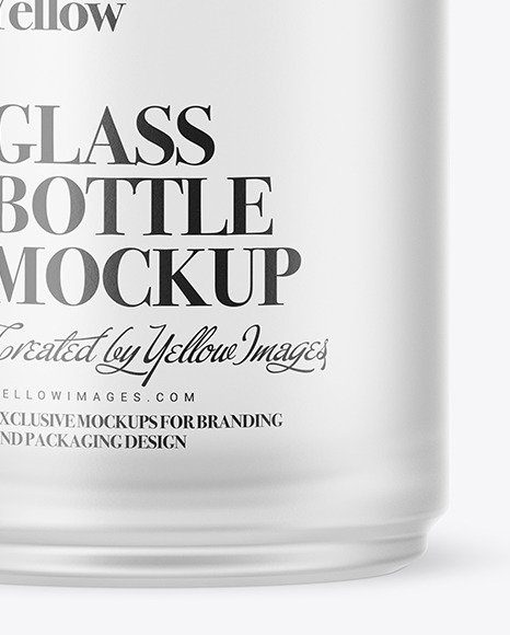 Frosted Glass Bottle Mockup PSD #1