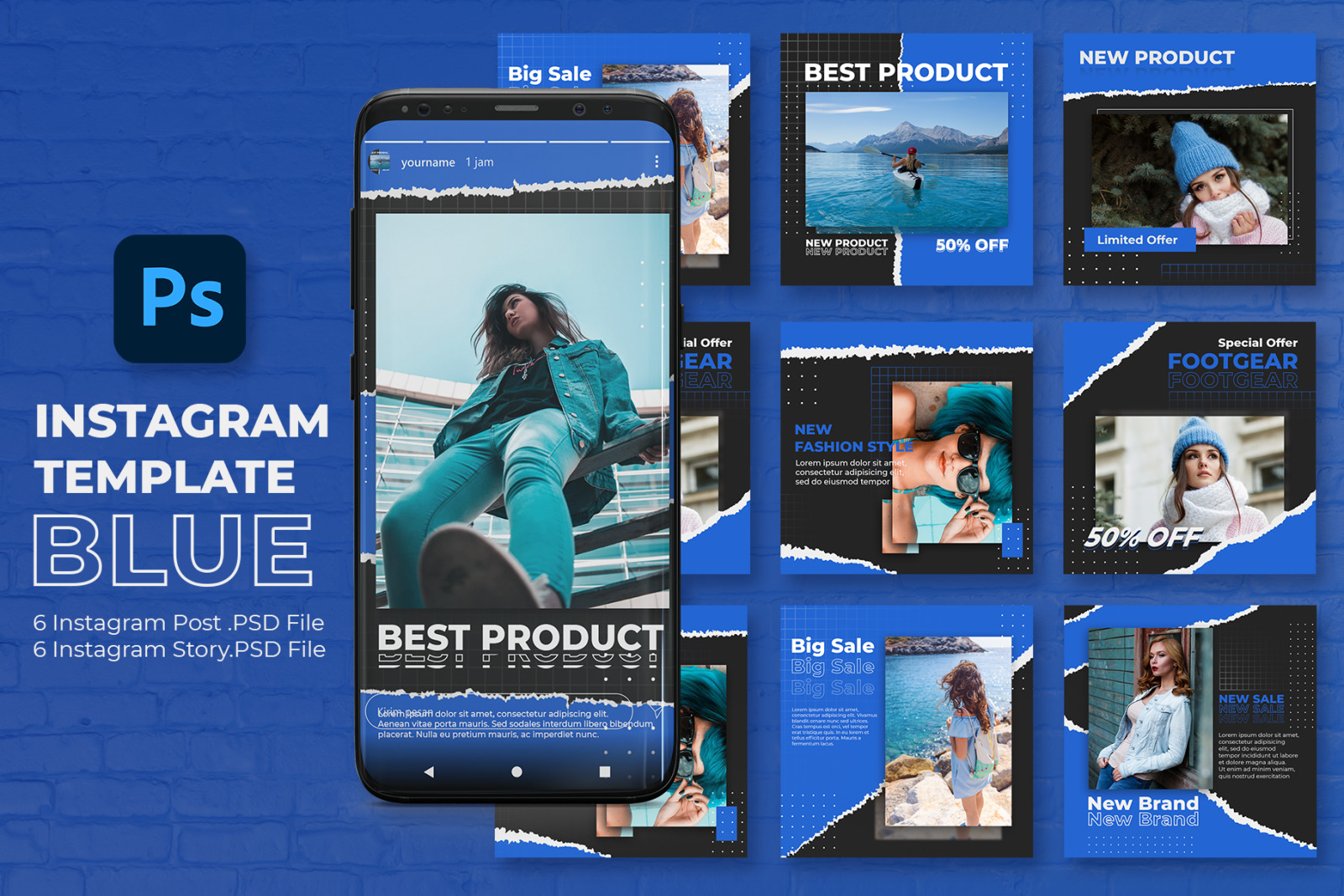 blue-instagram-template-on-yellow-images-creative-store