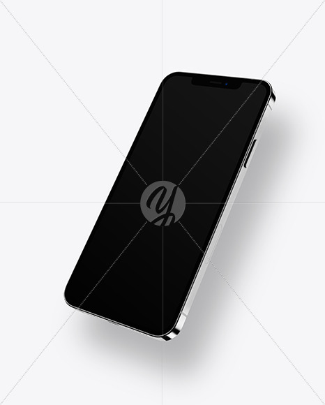 Download Apple Iphone 12 Pro Max Silver Mockup In Device Mockups On Yellow Images Object Mockups