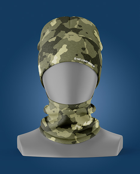 Melange Winter Hat   Buff Mockup PSD #2