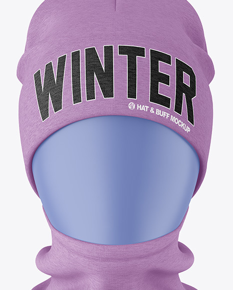Melange Winter Hat   Buff Mockup PSD #1