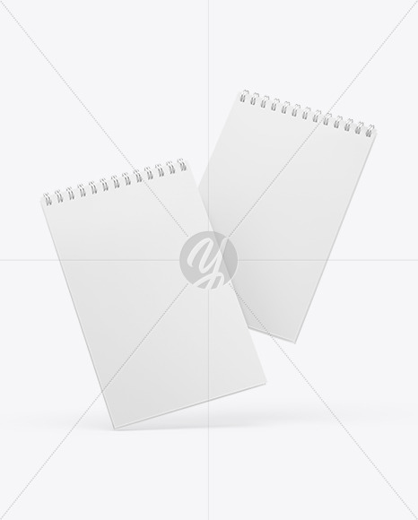 Two Spring Notebooks Mockup PSD #1