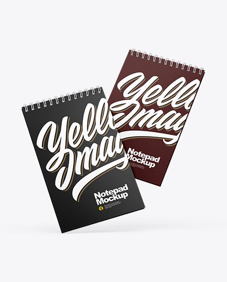 Two Spring Notebooks Mockup PSD #2