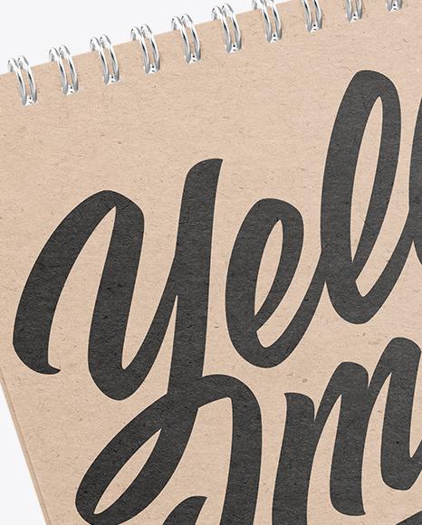 Two Kraft Paper Notebooks Mockup PSD #2