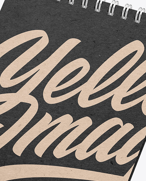 Two Kraft Paper Notebooks Mockup PSD #1