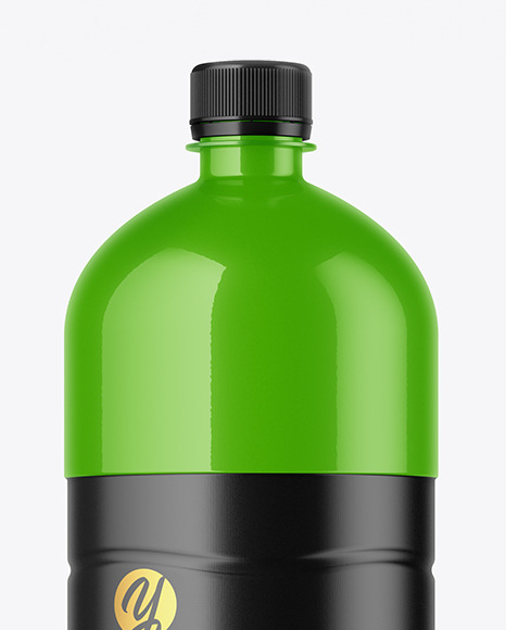 1.5L Glossy Plastic Bottle Mockup PSD #2