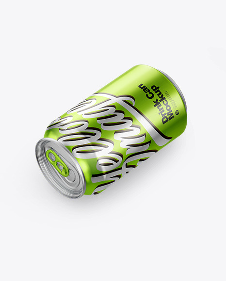Metallic Drink Can Mockup