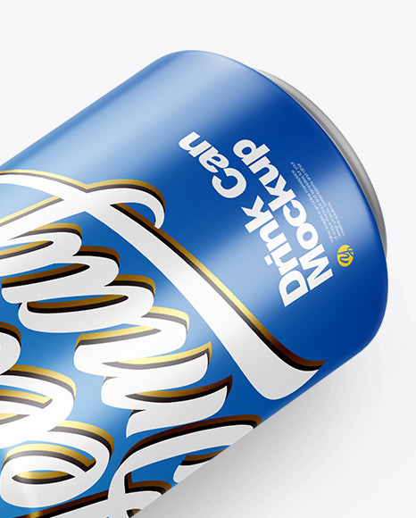 Glossy Drink Can Mockup PSD #6