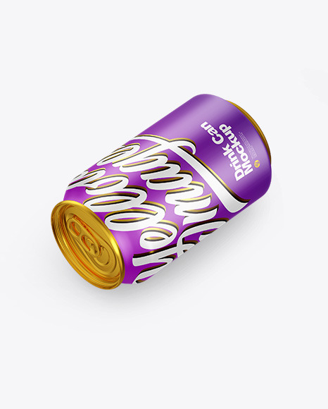 Matte Drink Can Mockup PSD #2