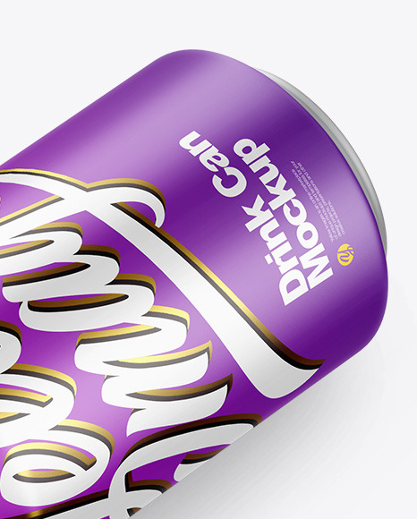 Matte Drink Can Mockup PSD #6