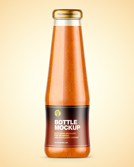 Sweet and Sour Sauce Bottle Mockup PSD #2