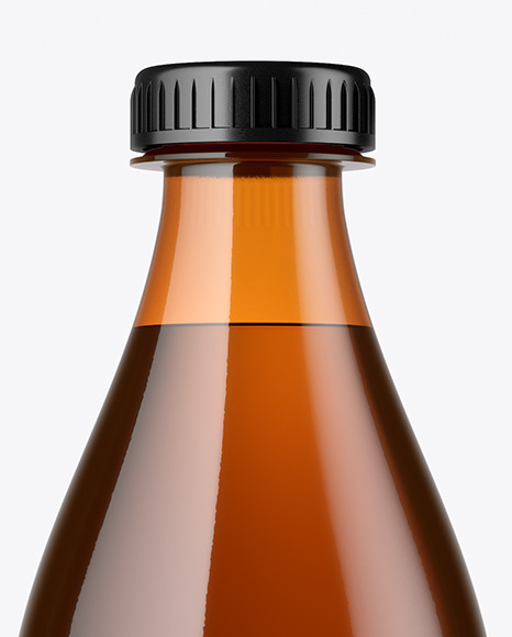 Amber Plastic Bottle Mockup PSD #2