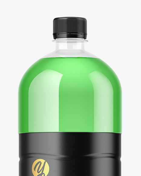 1.5L Clear Plastic Bottle Mockup PSD #2