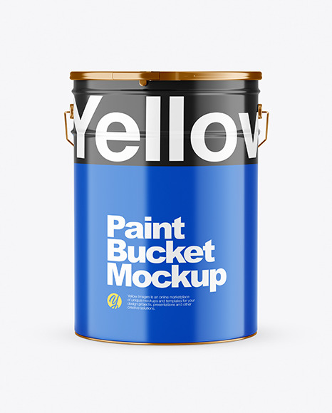 Glossy Paint Bucket Mockup