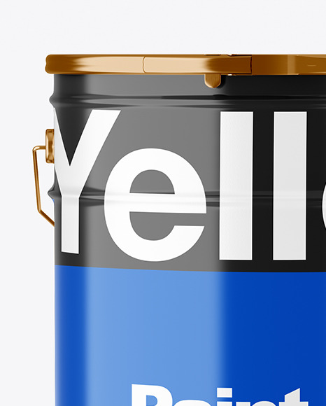 Glossy Paint Bucket Mockup PSD #1