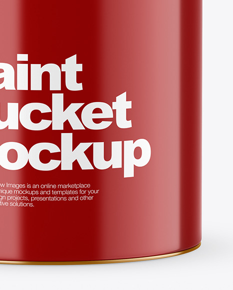 Glossy Paint Bucket Mockup PSD #5