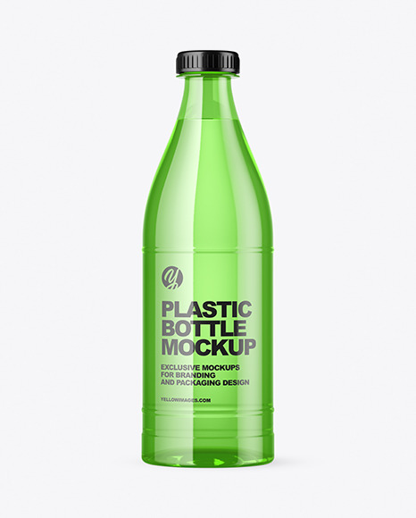 Colored Plastic Bottle Mockup