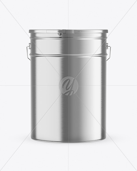 Metallic Paint Bucket Mockup PSD #3
