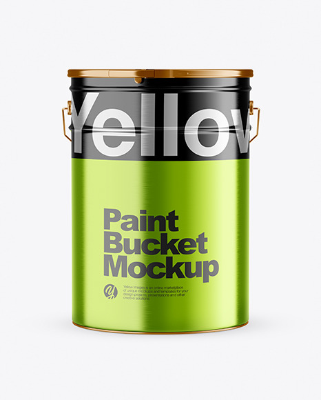 Metallic Paint Bucket Mockup