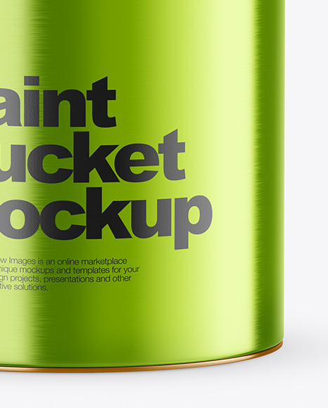 Metallic Paint Bucket Mockup PSD #7