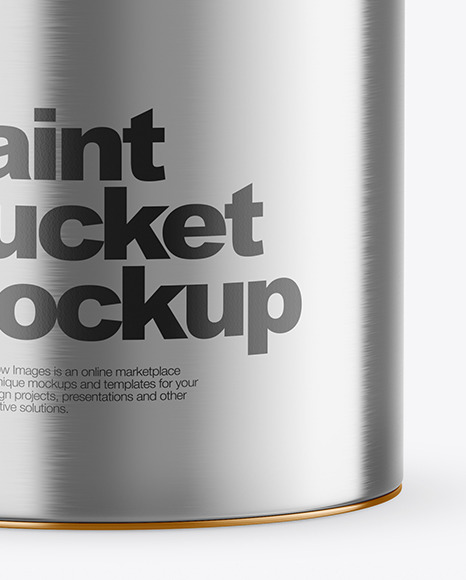 Metallic Paint Bucket Mockup PSD #5