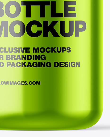 Metallic Bottle Mockup PSD #6