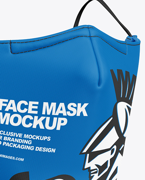 Face Mask Mockup In Apparel Mockups On Yellow Images Object Mockups